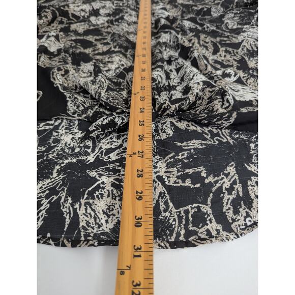 Westbound Woman Button Up Tie Front Tropical Black White Top Size 3X Boho New - Picture 9 of 9
